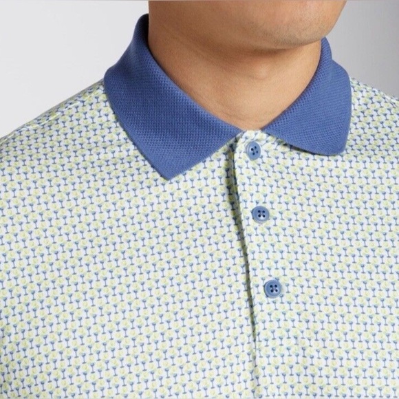 NWT Walter Hagen Men’s Clubhouse Polo in Nineteenth White/Lime in Various Sizes - Picture 3 of 9